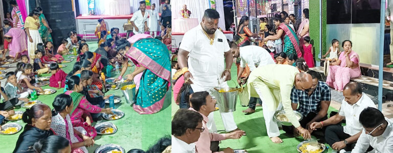 डॉ . बाबासाहेब आंबेडकर जयंतीनिमित्त भंडाऱ्याचे वाटप
