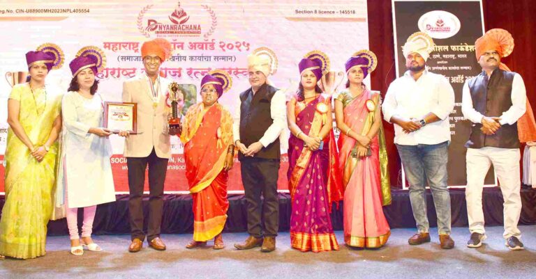 स्नेहबंध’चे अध्यक्ष डॉ. उद्धव शिंदे यांना महाराष्ट्र समाजरत्न पुरस्कार